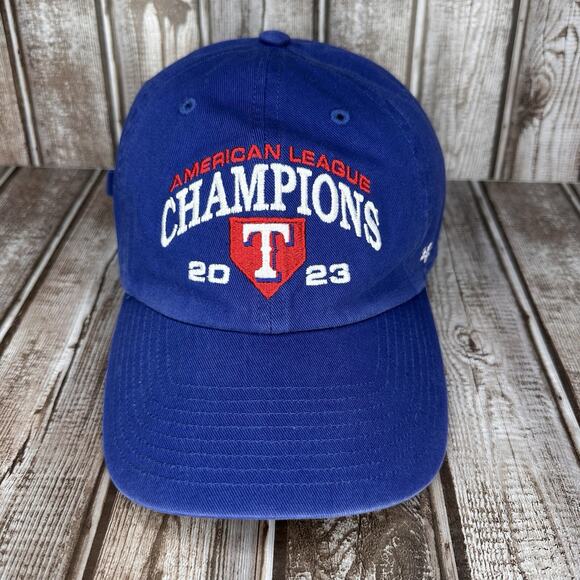 Texas Rangers 2023 American League Champions MLB 47 Brand Adjustable Cap Hat - Picture 1 of 7